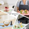 8-Piece Large Wheat Straw Tray Set, 12" x 8.7" Unbreakable