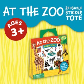 Peaceable Kingdom Press Sticker Fun! At The Zoo Reusable Sticker Tote
