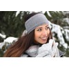styleBREAKER 04026003 Women's Fine Knit Headband with Rhinestone Studs, Appliqué