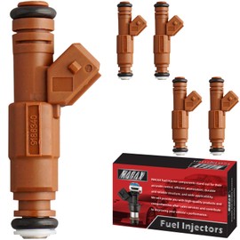 MACAX Set of 5 Fuel Injectors 91863400 FJ669 Replacement Compatible with Volvo C70 1999-2003 S60 S70 V70 1999-2007 XC70 XC90 2003-2006 2.4L 2.5L L5 Turbo - Replaces 0280155831 62672