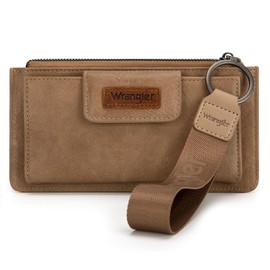 Wrangler Wallet for Women Ladies Female Card Cases Leather Money Organizers Phone Wristlet Keychain Wallet Large Clutch with Coin Purse and RFID Lining WG179-W013DKH