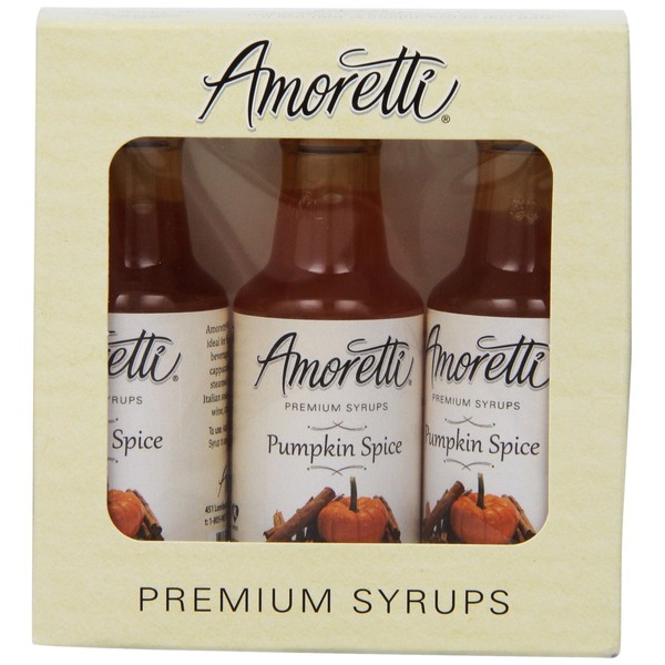 Amoretti Premium Pumpkin Spice Syrups 50ml 3 Pack