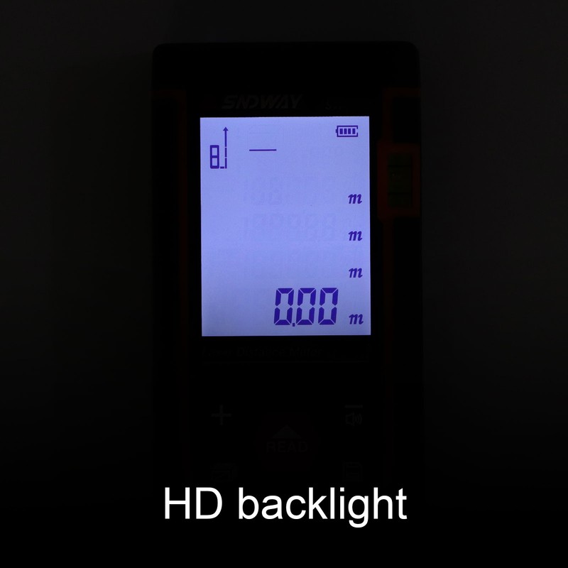 Infrared Laser Distance Meter Finder Large Backlit Screen High Accuracy