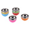 6Pcs set Color Stainless Steel Bowl Heat Insulation Salad Noodles
