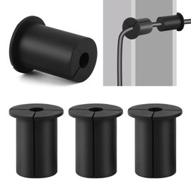 4 Pcs Cable Grommet for 1 Inch Wall Hole 8.5 mm Wires Silicone Rubber Wall Grommets for Cables Compatible with Starlink Cable Grommet Cable Protective Sleeve for Starlink Cable(Color:Black)