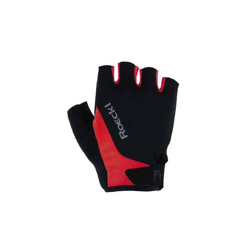 Roeckl Basel 2 Cycling Gloves Short Black/Red 2025: Size: 10