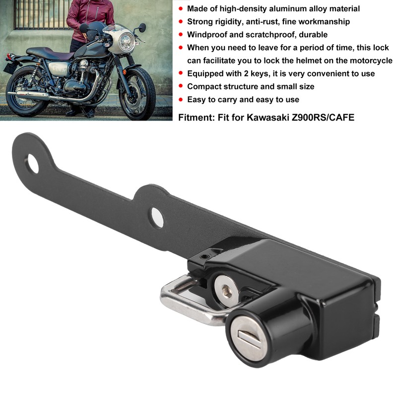 Motorcycle Helmet Lock Holder AntiTheft Aluminium Alloy Fit for Kawasaki