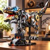Mechanical T-Rex Dinosaur Building Blocks for DIY Model Building –