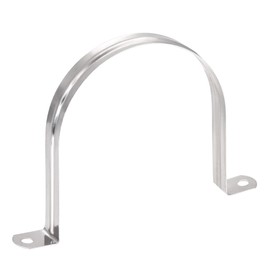 sourcing map M100 Rigid Pipe Strap, 2 Holes Tube Straps 201 Stainless Steel Tension Tube Clip Clamp 4pcs