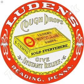 Luden's Cough Drops 11.75" Round Metal Sign