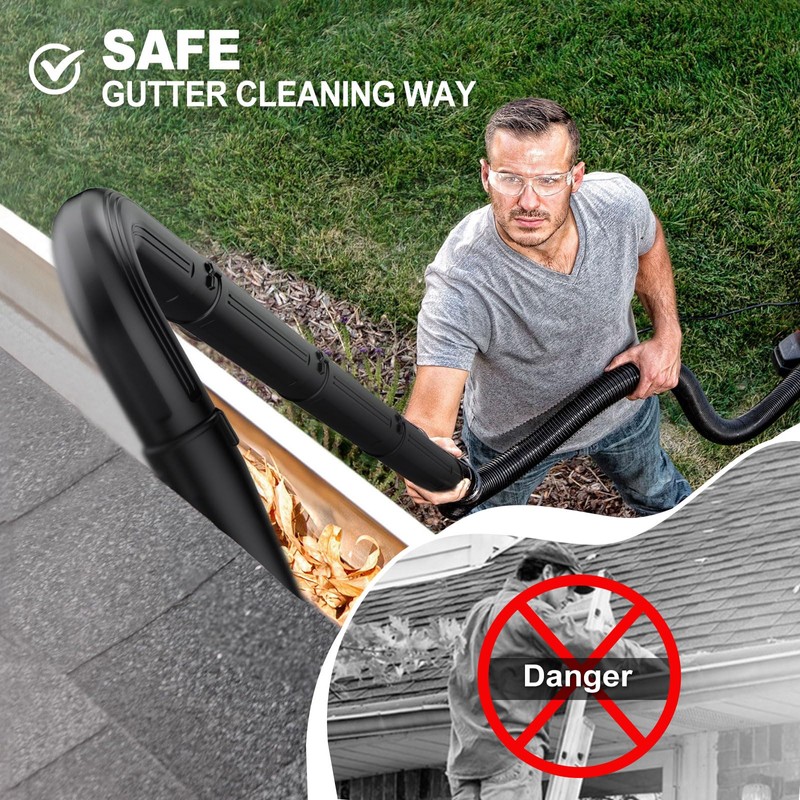 Sealegend Gutter Cleaning Tools for 2-1/2 in. Wet/Dry Vacuum Cleaner,