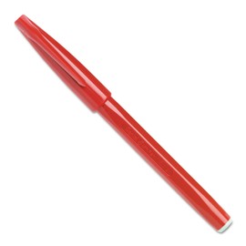 Pentel S520B Sign Pen Fine Point Color Marker, Bullet Tip.7mm, Red Barrel/Ink, Dozen