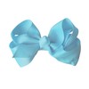 4 Inch Grosgrain Hair Bow for Girls (Light Blue)