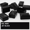 SKIR'CO (4 pcs) Fence Post Caps, Rectangular Black Plastic Caps