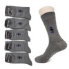 Egeodageo-661 Men's Argyle Pattern Dress Socks Pack Dark Gray