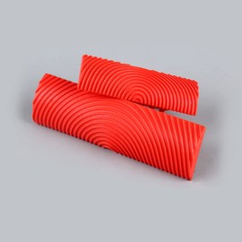4 PCS Rubber Wood Graining Painting Tool Art Wallpaper Imitation Wood Grain Tool, Wall Texture Art Painting Tool Set, Red