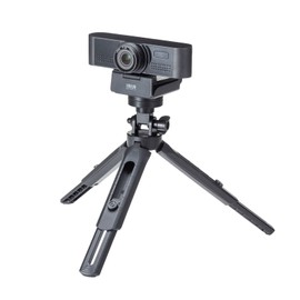 Sanwa Supply DG-CAM27 Desktop Tripod for WEB Cameras and Smartphones, Compact, Includes Smartphone Holder, Black