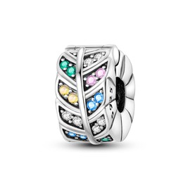 Hapour Clip Spacer Charm for Bracelet 925 Sterling Silver Stopper Bead Spacer DIY Fit European Snake Bracelet Openable Beads Jewelry for Women