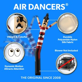 LookOurWay Air Dancers Inflatable Tube Man Attachment - 20 Feet Tall Wacky Waving Inflatable Dancing Tube Guy for Business Promotion (Blower Not Included) - Character Themed - Pirate