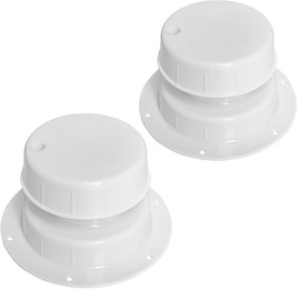 Rv Plumbing Vent Cover, Roof Vent Cap, Plastic Sewer Vent Cover for 1 to 2 3/8 Inch Pipe, Trailer, Camper, Motorhome- White (2 pack)