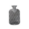 Fashy 6437 21 2007 Wärmflasche Karo-Halblamelle, 2 Liter, anthrazit