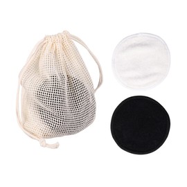 FOMIYES Luxurious 12 Pack Bamboo Makeup Pads Washable Reusable Cleaning for Face Travel