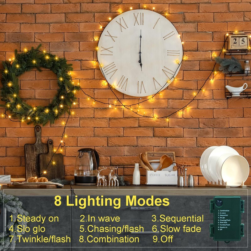 LumBelle 4 Pack String Lights Battery Operated, Each 23ft 70
