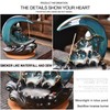Zvaiuk New Moon Backflow Incense Holder, Ceramic Hand-Made Incense Fountain