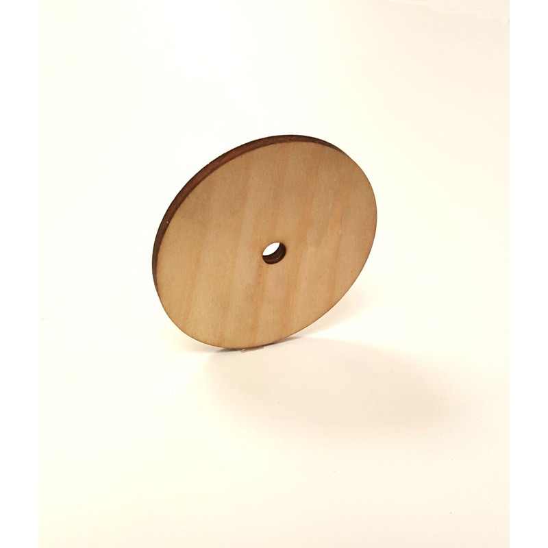 25 Wood Circle with 1/4" Center Hole Blank Discs 3/16"