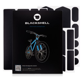 Blackshell® Bicycle Protective Film Matt Black – Sticker Bicycle for e.g. Trekking Bike, MTB, Road Bike or E-Bike – 21-Piece Set Bicycle Sticker Frame