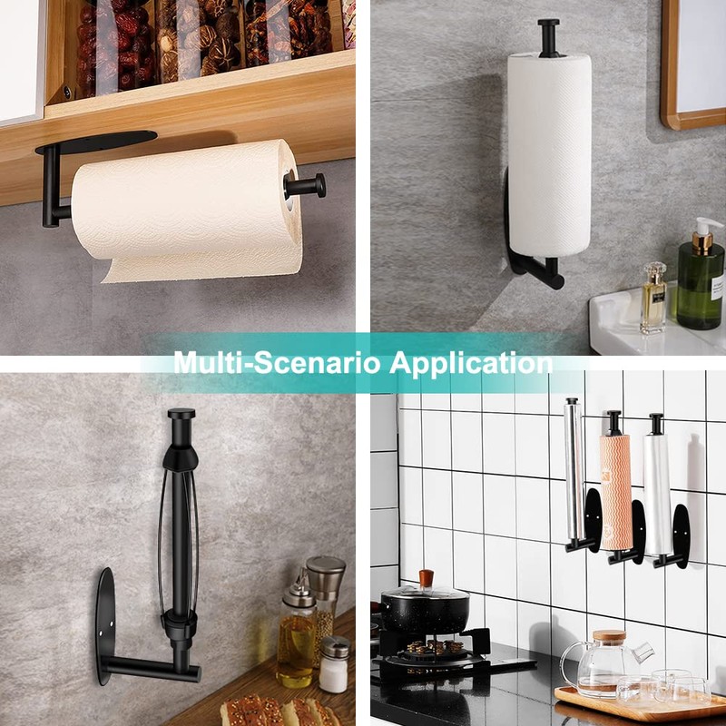 MGahyi Paper Towel Holder Under Cabinet, Single Hand Operable Wall