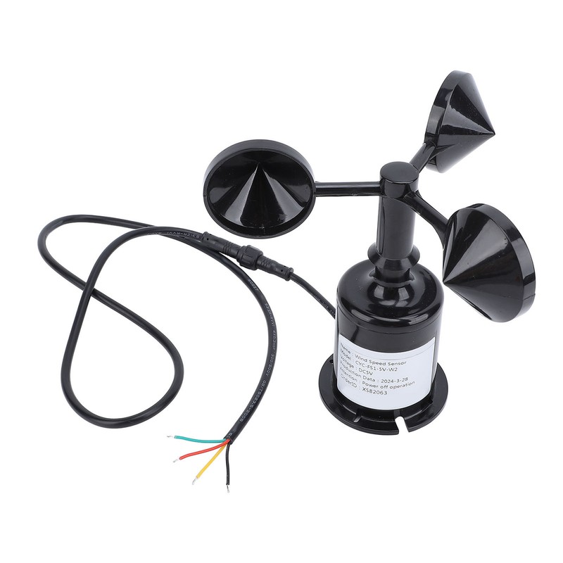 Wind Speed Monitoring Sensor with 0.8m Cable 3 Blade High