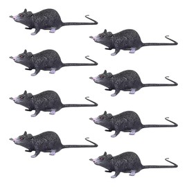 CQQNIU 8 Pieces Of Simulated Mice, Black Mouse Models, Plastic Mouse Toys, Table Decorations, Spoof Props