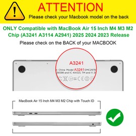 Fintie Case Compatible with MacBook Air 15 Inch M4 M3 M2 A3241 A3114 A2941 (2025-2023), Ultra Thin Hard Shell Protective Snap Case Compatible with MacBook Air 15 Inch Retina (Midnight Green)