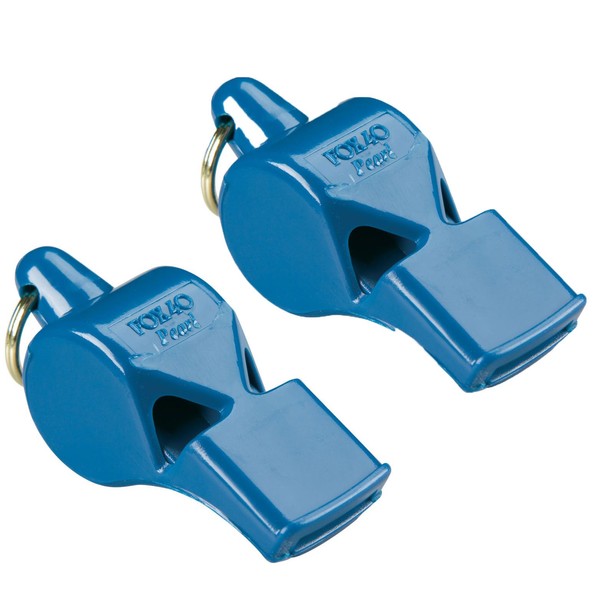 Fox 40 Pearl Sports and Safety Loud Marine Whistle, Blue (2 Pack)