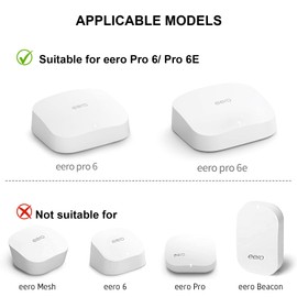 OWOKISO Wall Mount Holder for eero Pro 6e & eero Pro 6 Mesh Wi-Fi System, Outlet Mounting Brackets Compatible with eero Pro 6/ 6E Mesh Wi-Fi Router, Perfect Storage of Power Cables, Easy to Install