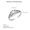 LOVECOM 925 Sterling Silver lotus Flower Toe Rings for Women