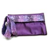 Sparkling Purple Wallet Pouch Mini Purse Zipper Small Change Bag
