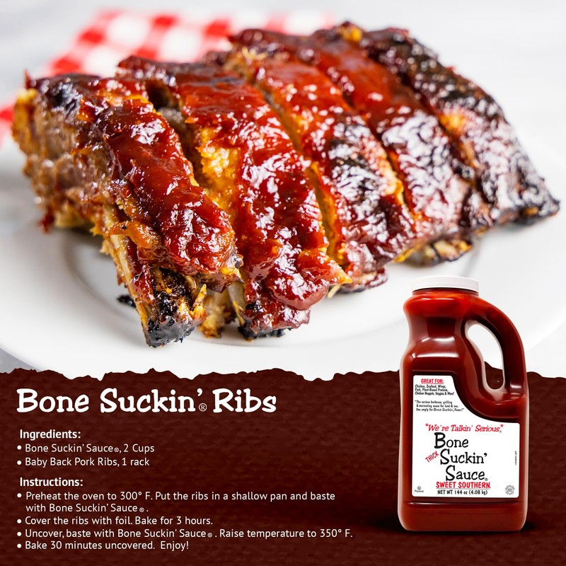 Bone Suckin' Sweet Southern Thick BBQ Sauce, 144 oz Bulk
