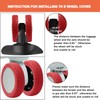 Litoexpe Luggage Wheels Covers 8 Pcs, Silicone Luggage Suitcase Wheel