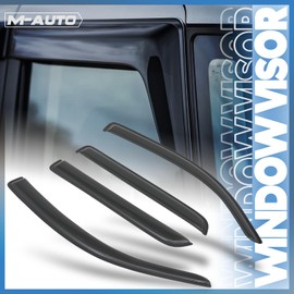 M-AUTO Outside Mount Window Visors Compatible with 08-11 Toyota Sequoia, Tape-On Rain Guards Shields, 4 PCs