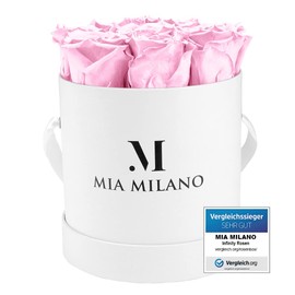 Mia Milano Rose Box with Infinity Roses, Valentine's Day Gift, 3 years shelf life