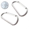 Triangular aluminum carabiner 6mm medium size 12 Count