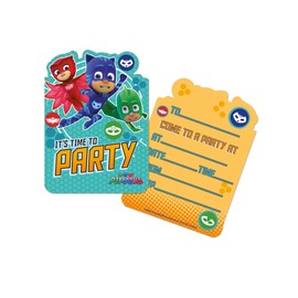 PJ Masks Invite Cards with Envelopes