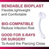 bodyjewellery 3pcs 14g Belly Button Rings Navel Piercing Retainer Clear