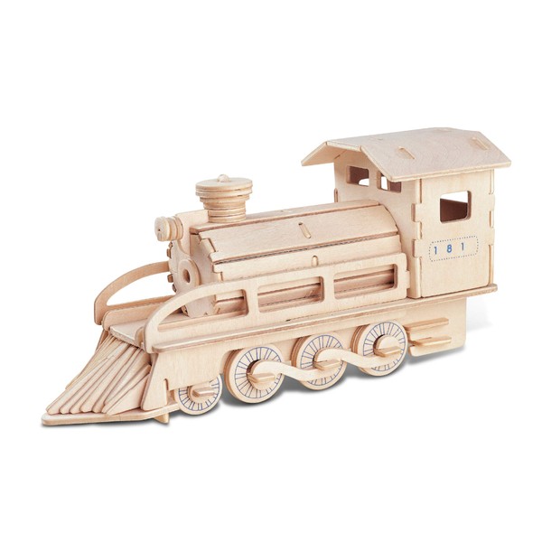 Puzzled 3D Puzzle Steam Train Wood Craft Construction Model Kit,