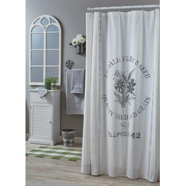 Park Designs Seed Sack Shower Curtain 72''X72''