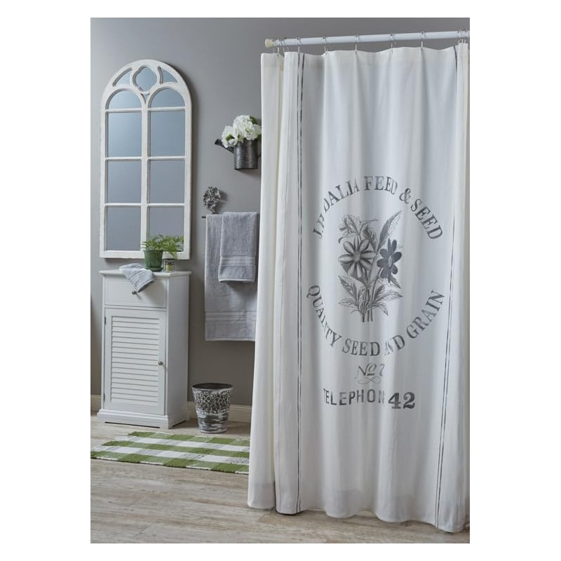 Park Designs Seed Sack Shower Curtain 72''X72''