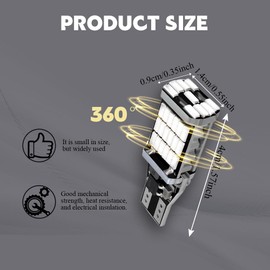 4 PCS LED Reverse Lights, 6500K Super Brightness 45SMD-4014 Chipsets for Turn Signal Bulb, Universal Car Accessories Error Free T15 LED Brake Stop Cargo Backup Lights Replacement for Most Cars