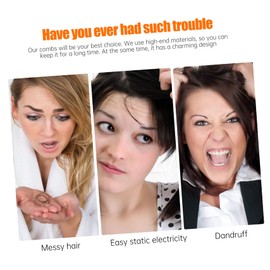 FOMIYES 2 Pcs Hair Comb Tortoise Shell Comb Detangling Comb for Curly Hair Shower Hair Brush Barber Combs Wide Teeth Pocket Comb for Thick Tooth Comb Vinegar Women's